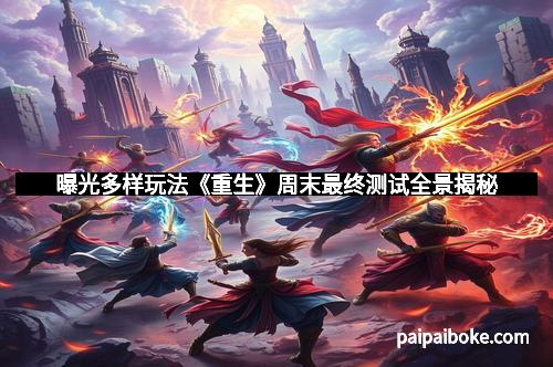 曝光多样玩法《重生》周末最终测试全景揭秘